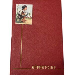 Vintage French Address Book Hardcover Pocket Contact Book Repertoire Red Boy The